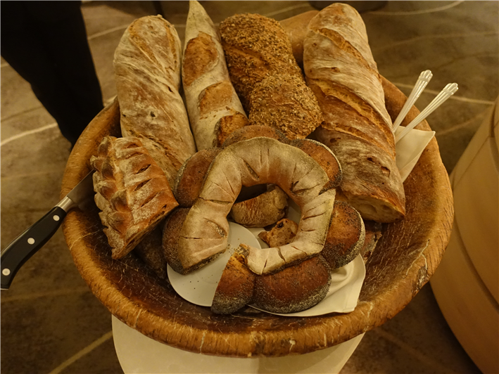 bread selection with cheese course